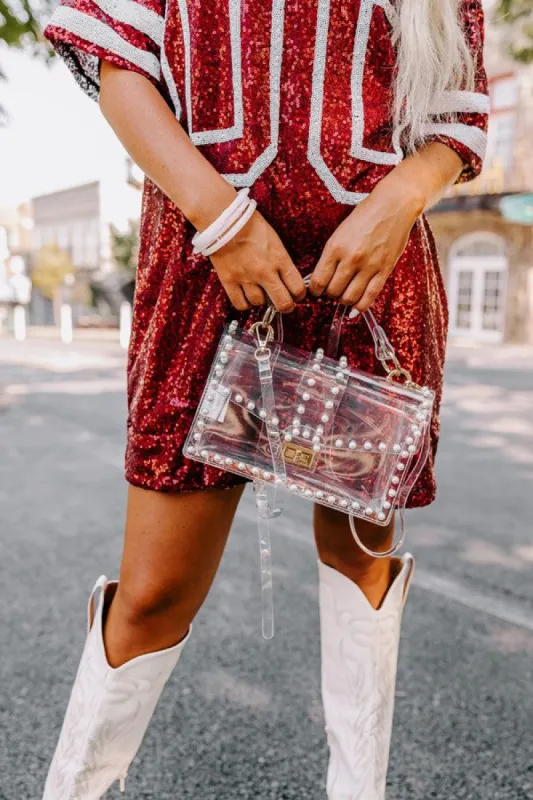 Hard To Forget You Embellished Clear Crossbody sold by Impressions