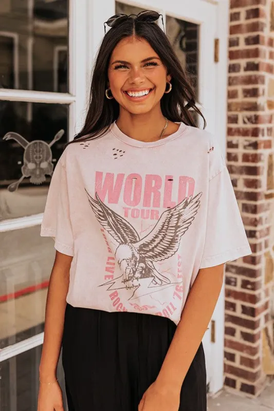 World Tour 76 Fest Distressed Boyfriend Tee sold by Impressions
