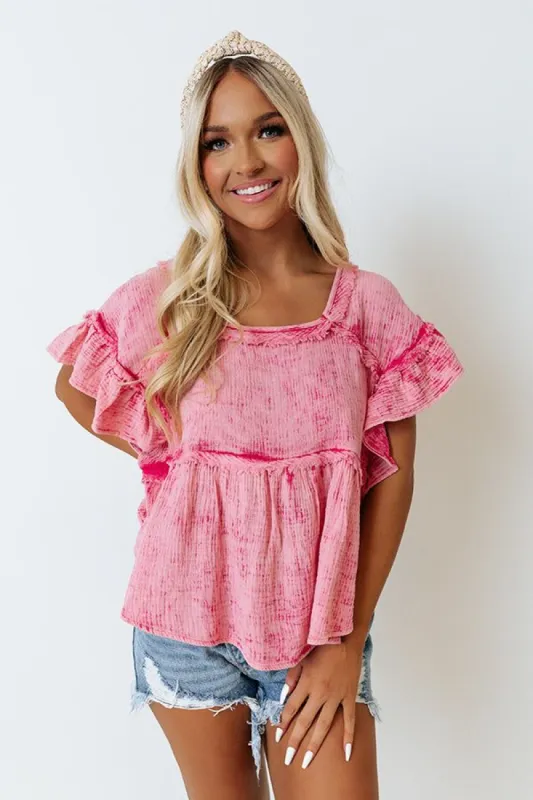Pick A Spot Shift Top In Pink sold by Impressions