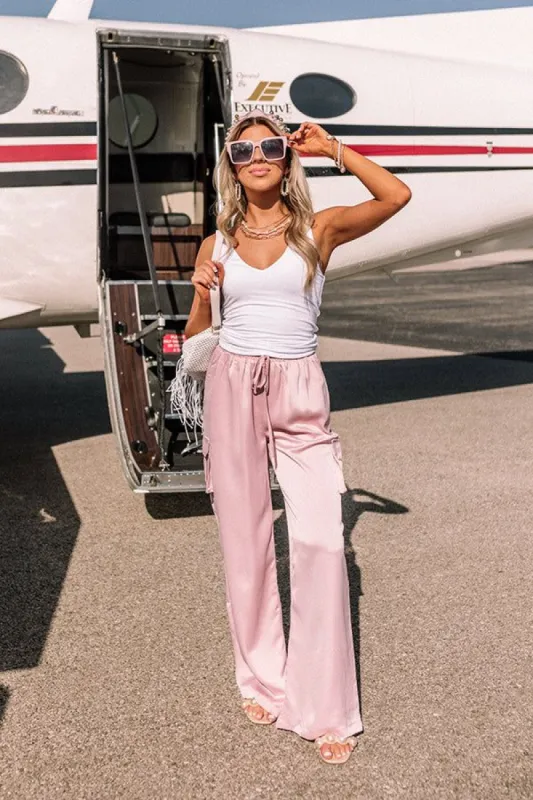 Sure And Steady High Waist Trousers In Blush sold by Impressions