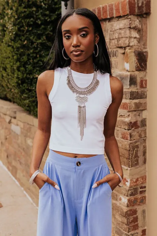Starting Fresh Seamless Crop Top In White sold by Impressions
