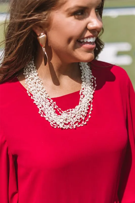 Sand And Sun Beaded Necklace in Ivory sold by Impressions