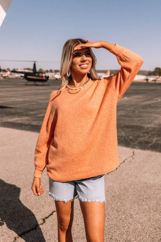 Copy That Knit Sweater In Orange sold by Impressions