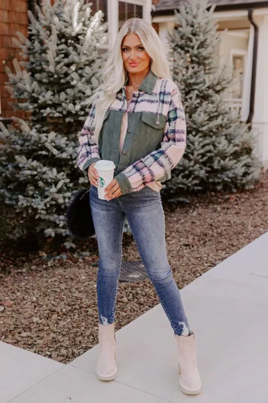 Morning In The Mountains Plaid Jacket In Forest sold by Impressions