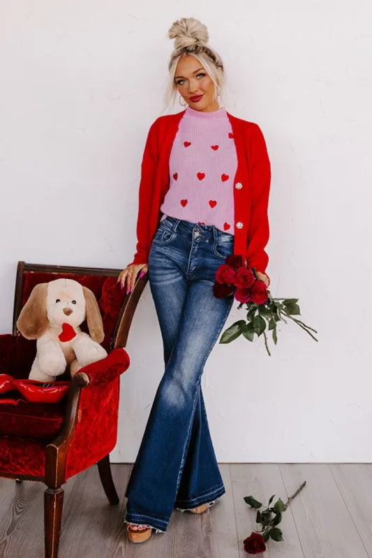 Merriest Ever Cardigan In Red sold by Impressions