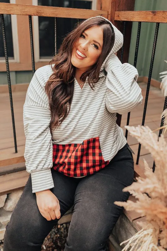 Chasing Cooler Weather Stripe Hoodie Curves sold by Impressions