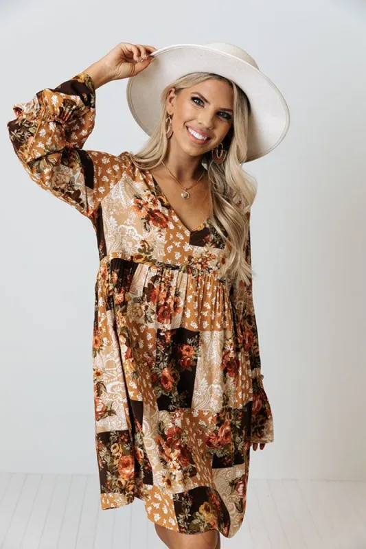 Caramel Spiced Kisses Babydoll Dress sold by Impressions