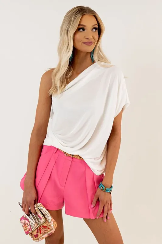 Out in NYC One Shoulder Top in Ivory sold by Impressions