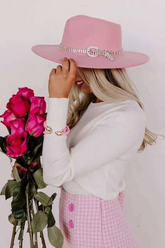 Everyday Rumors Felt Fedora In Pink sold by Impressions