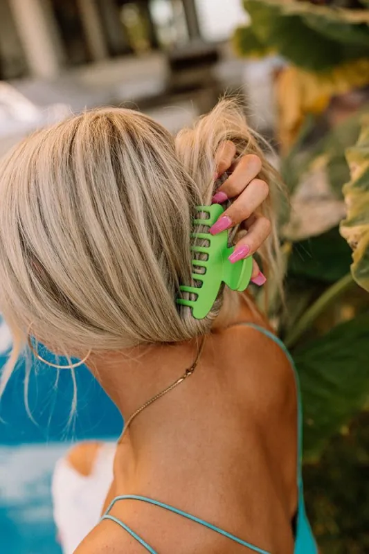 Beach Tripping Hair Claw Clip In Kelly Green sold by Impressions