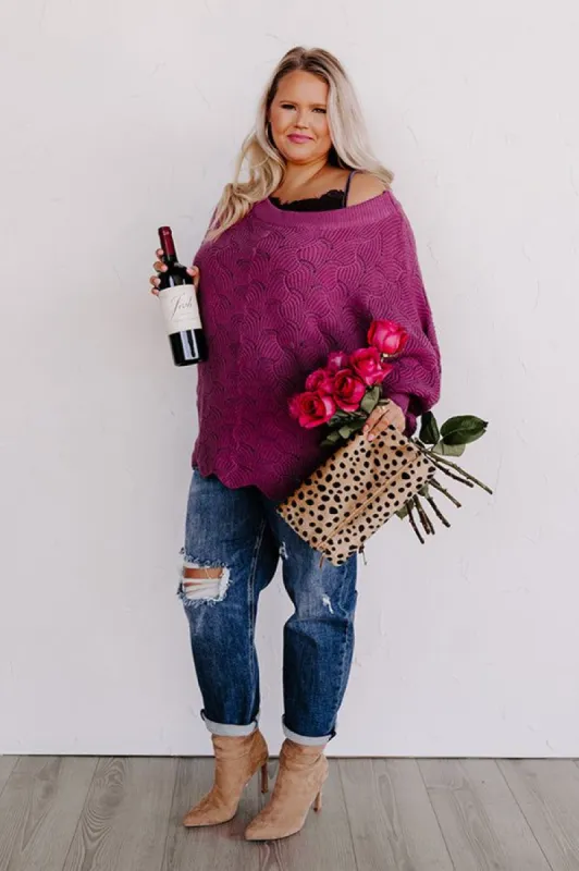 September Morning Knit Sweater In Orchid Curves sold by Impressions