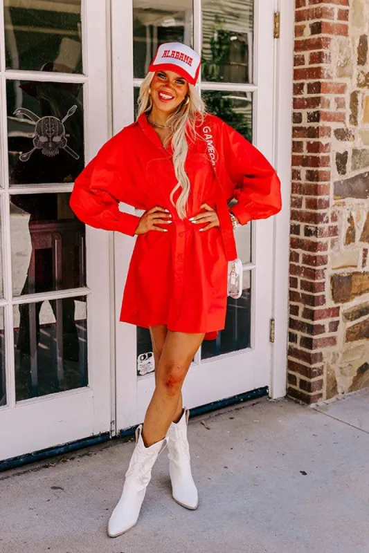 Major Icon Tunic Dress In Red sold by Impressions