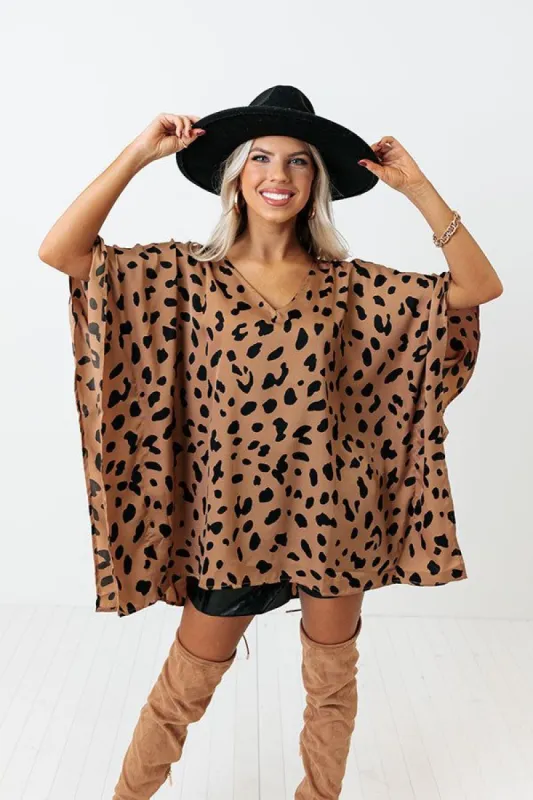Love And Luck Leopard Shift Tunic in Mocha sold by Impressions