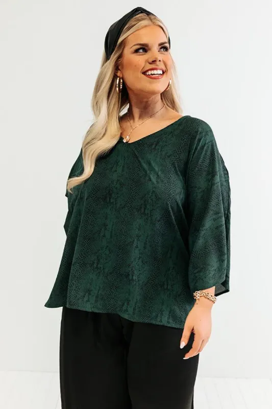 Kind Conversation Snake Print Shift Top Curves sold by Impressions