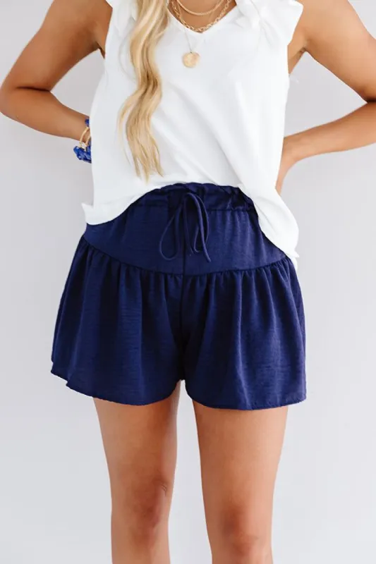 The Missy High Waist Shorts In Navy sold by Impressions