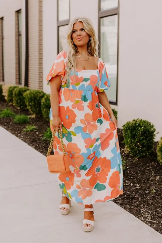 Floral Fascination Maxi Dress Curves sold by Impressions