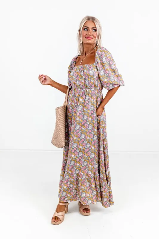Florals Forward Reversible Neckline Maxi sold by Impressions