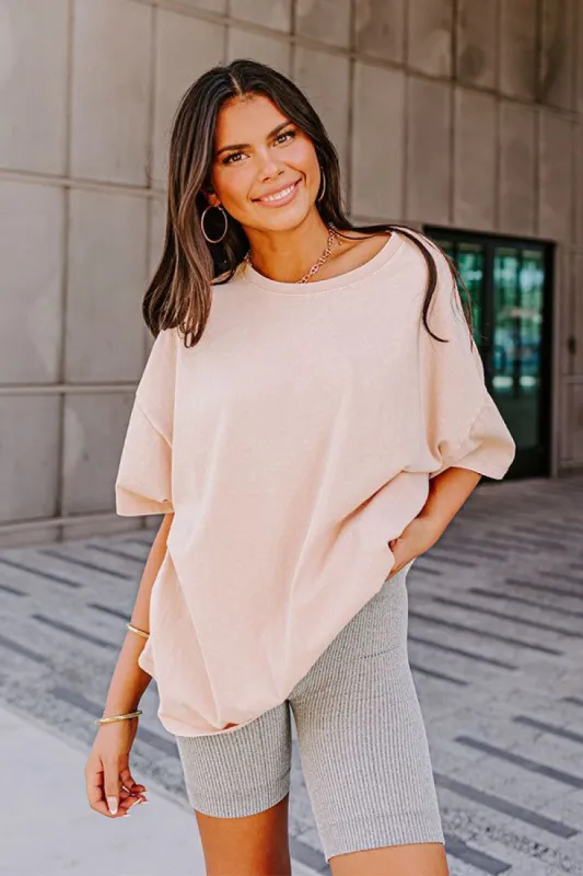 Learn As You Go Shift Tee in Light Peach sold by Impressions