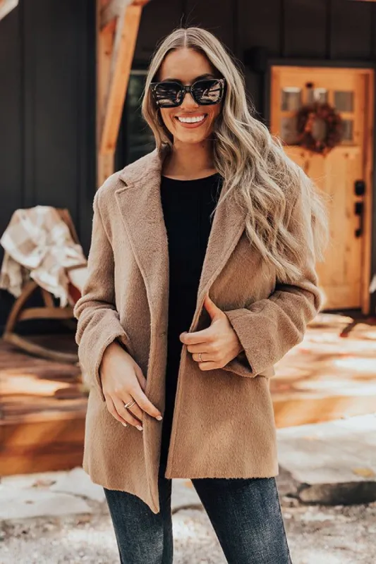 Out For A Drive Faux Fur Jacket In Mocha sold by Impressions