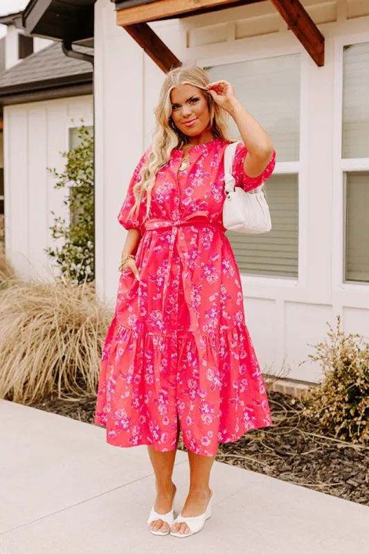 Coastal Charisma Midi in Hot Pink Curves sold by Impressions
