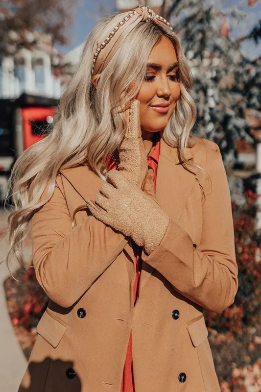 Snowy Nights Gloves In Iced Latte sold by Impressions