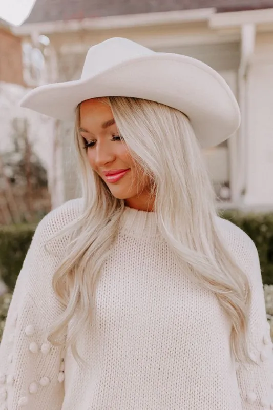 Visiting Town Felt Cowboy Hat in Ivory sold by Impressions