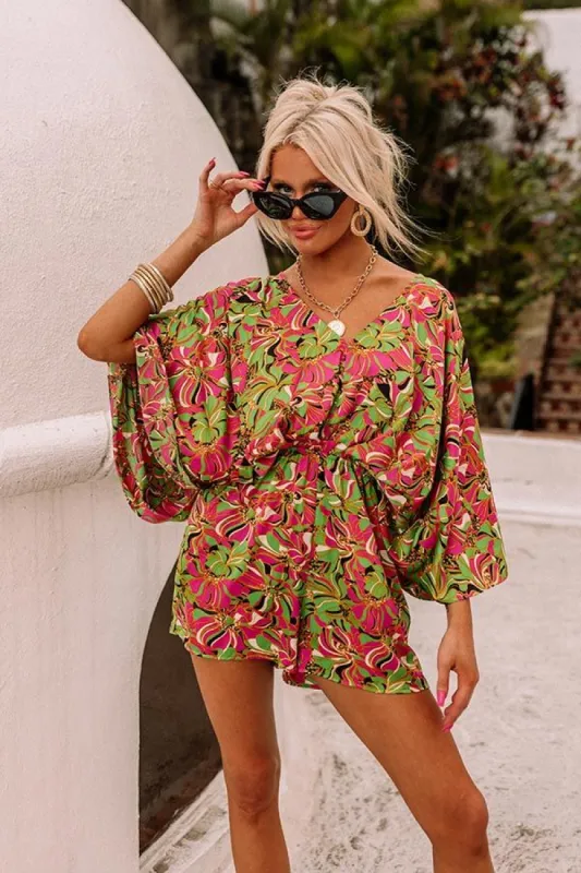 Truly Tropical Satin Romper sold by Impressions