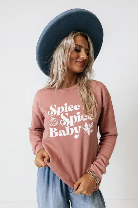 Spice Spice Baby Graphic Sweatshirt in Blush sold by Impressions