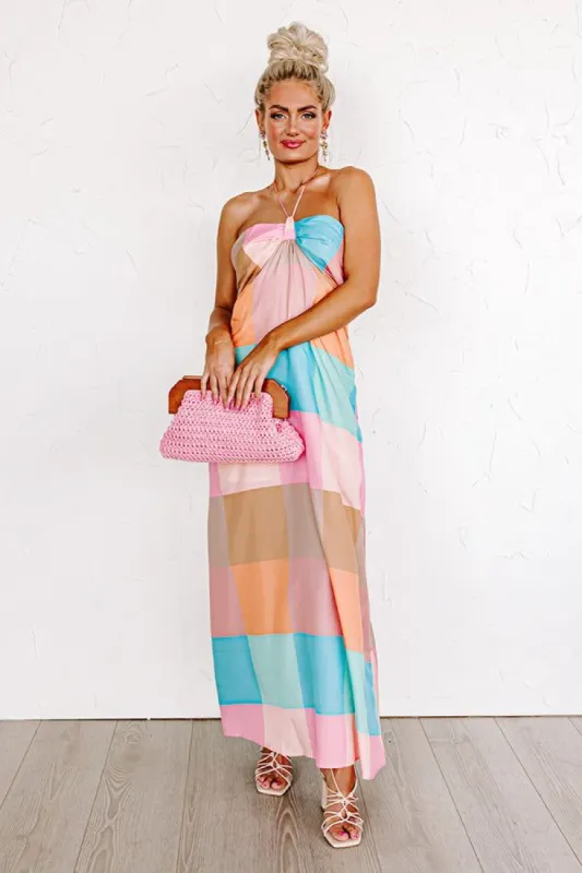 Follow Your Happiness Color Block Maxi sold by Impressions
