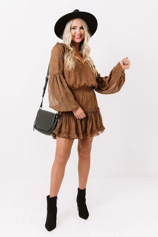 Star Of The Show Cheetah Print Ruffle Dress sold by Impressions