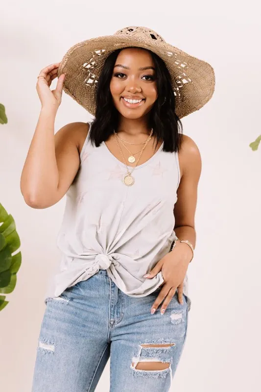 Wish On A Star Shift Tank In Grey sold by Impressions