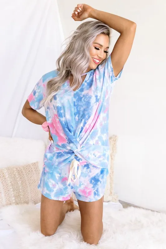 Tiki Twirls Tie Dye Shift Tee sold by Impressions