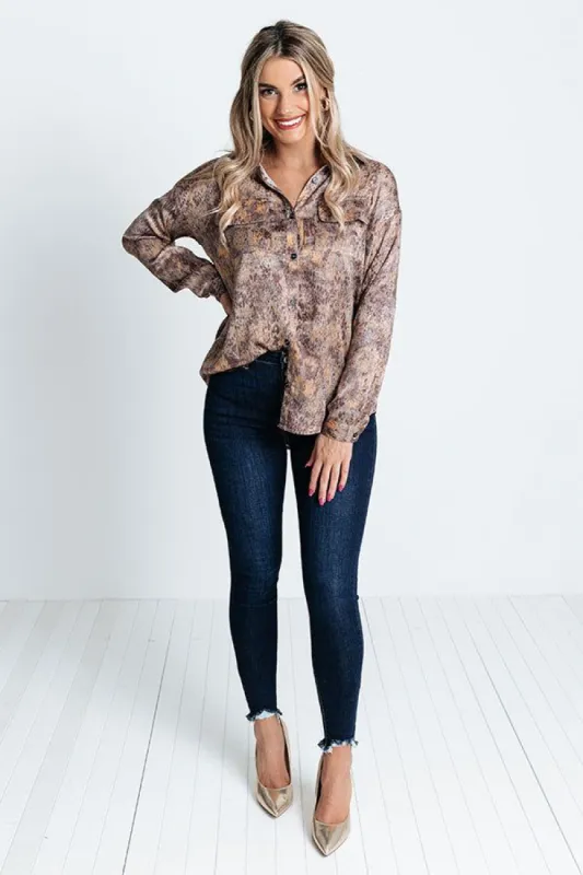 Warm Glow Button Up Top sold by Impressions