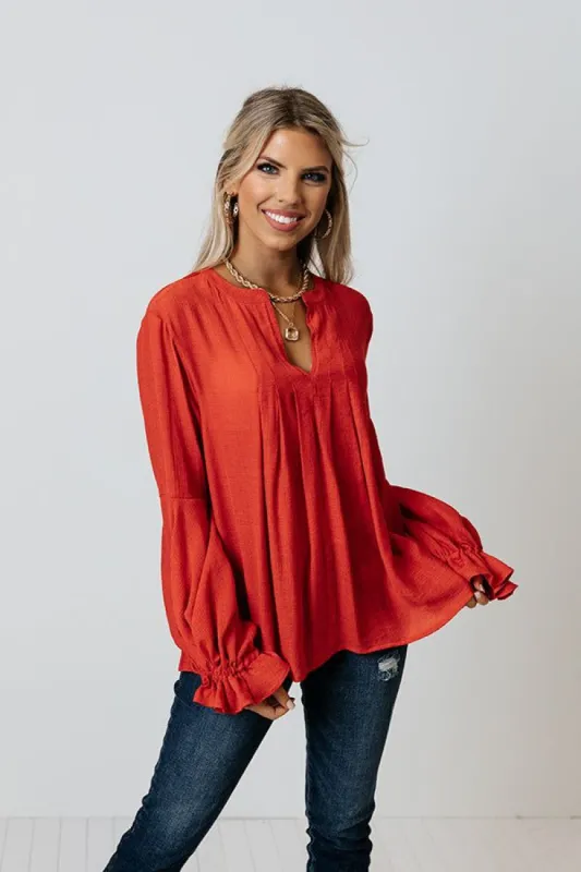 Santa Cruz Chic Shift Top In Tangerine sold by Impressions