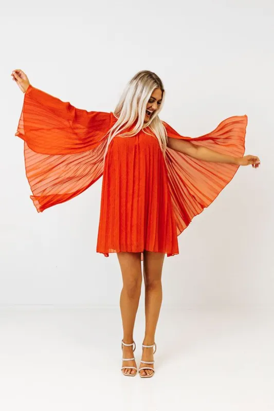 Runway Revelry Shift Dress in Tangerine sold by Impressions