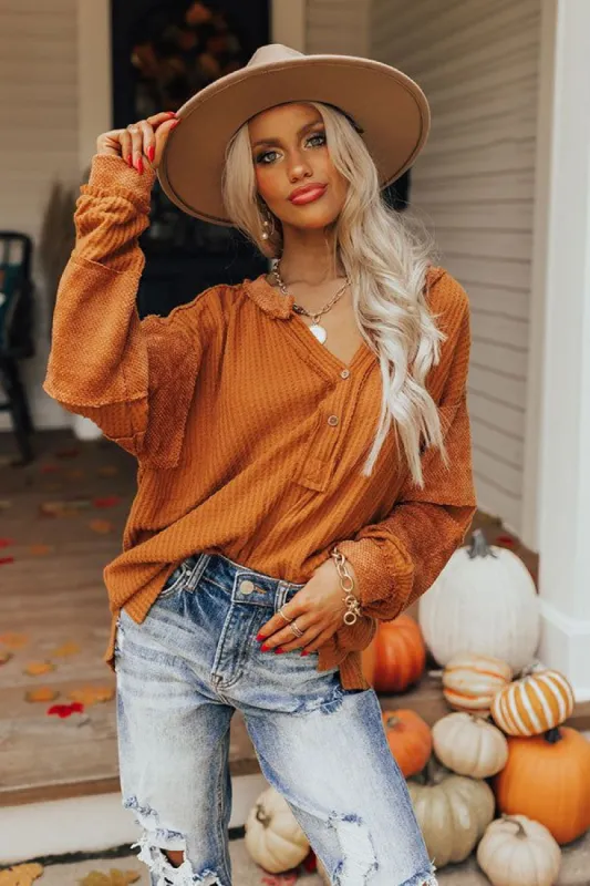 Snuggles And S'mores Waffle Knit Top sold by Impressions