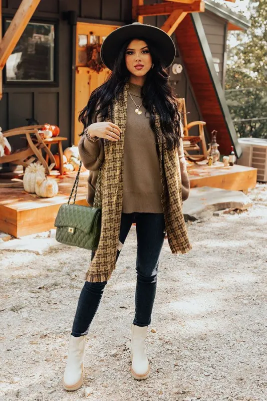 Full Of Warmth Tunic Sweater In Taupe sold by Impressions