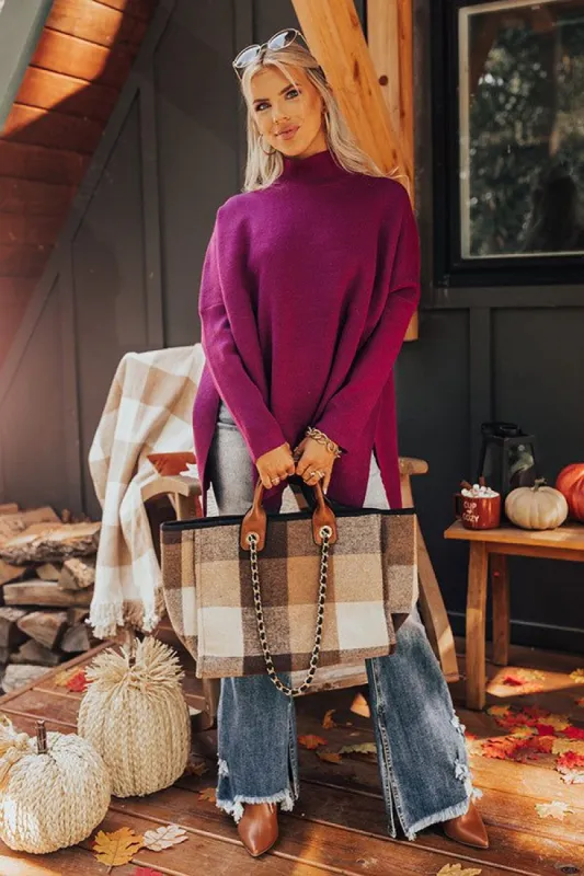 True Warmth Shift Sweater In Orchid sold by Impressions