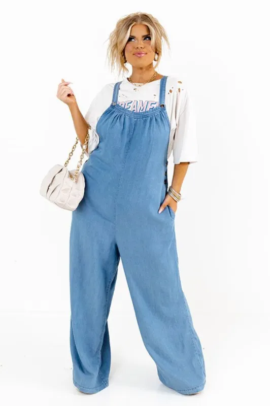 Into Bliss Chambray Jumpsuit Curves sold by Impressions