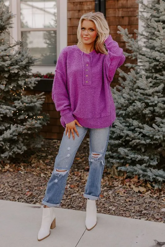 Rushing Winds Oversized Knit Sweater In Orchid sold by Impressions