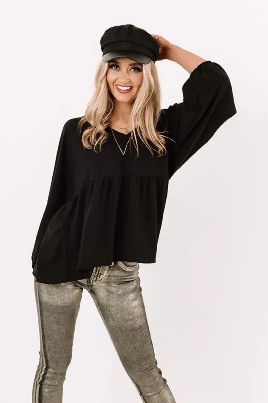 Honor And Love Shift Top In Black sold by Impressions
