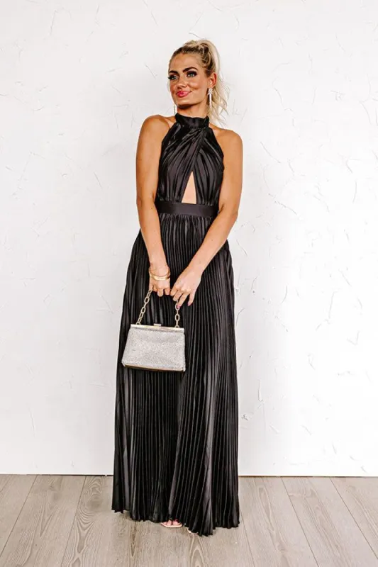Luster And Luxury Pleated Maxi Dress sold by Impressions