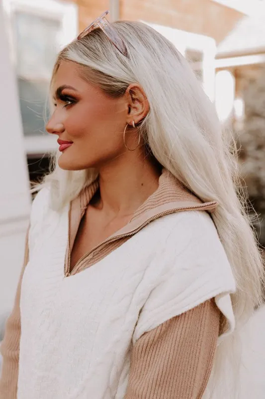 Incredible Love Hoop Earrings in Gold sold by Impressions