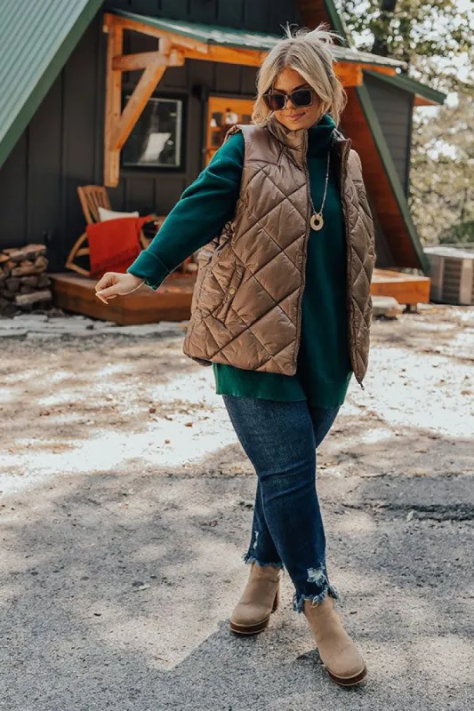 Lodge Getaway Tunic Sweater In Hunter Green Curves sold by Impressions