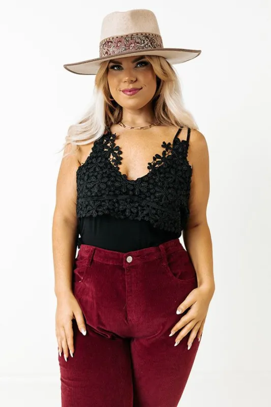 Call Me Yours Crochet Tank In Black Curves sold by Impressions