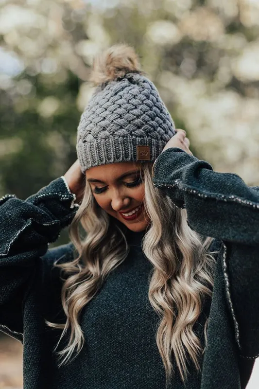 Cozy Mood Fleece Lined Beanie in Dark Grey sold by Impressions