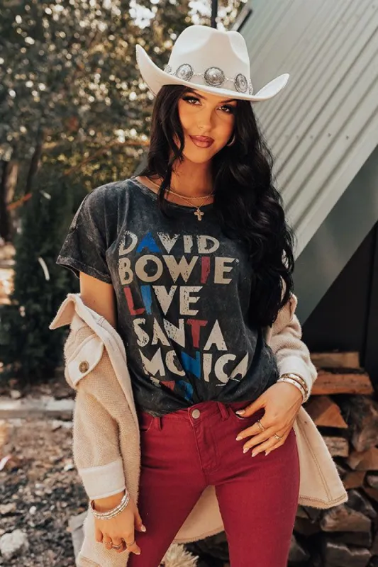 David Bowie Santa Monica Vintage-Wash Graphic Tee sold by Impressions