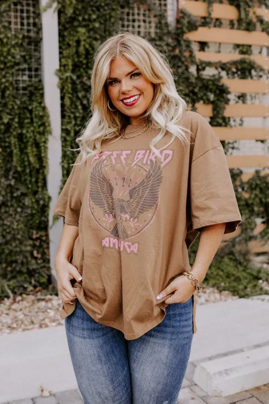 Free Bird America Graphic Tee In Mocha Curves sold by Impressions