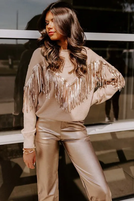 Brunching Babe Fringe Sweater sold by Impressions