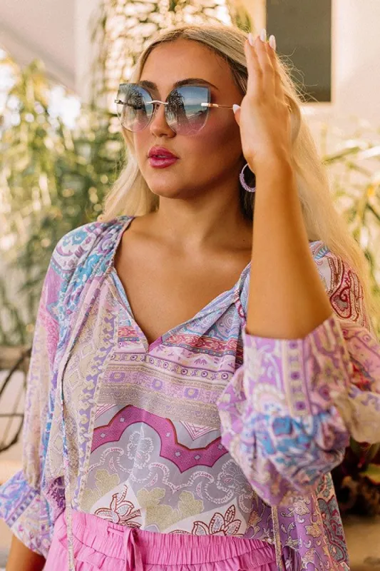 Heading To Paradise Sunnies In Purple Ombre sold by Impressions